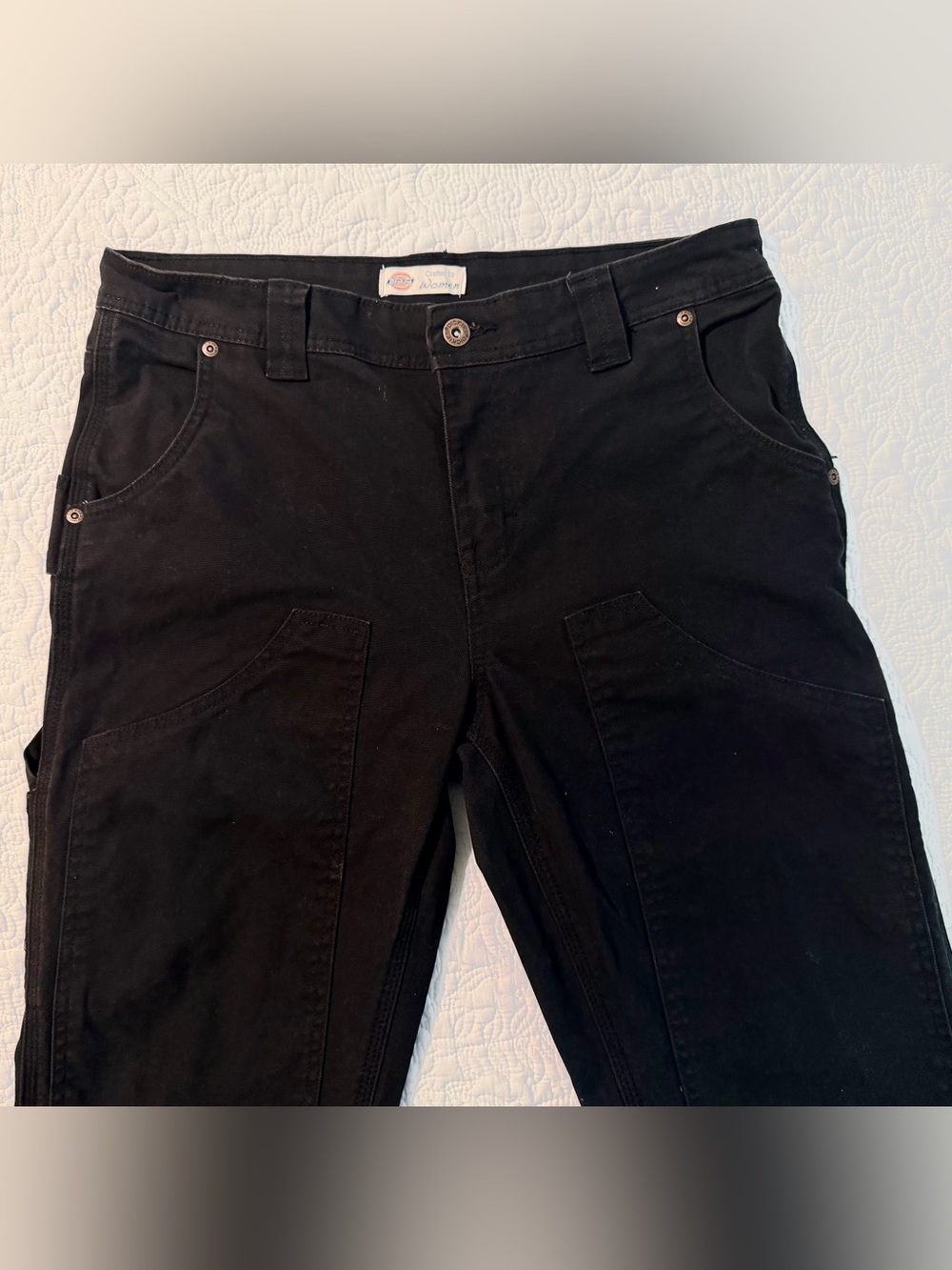 Dickies | Women’s Heavyweight Double Knee Work Pants | Black | Size 6 Regular